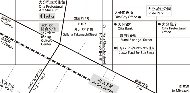 Map near Oita Prefectural Museum of Art